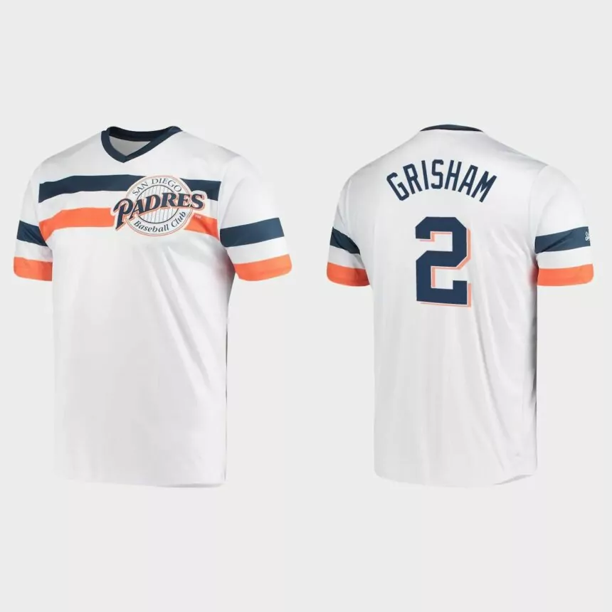Trent Grisham San Diego Padres Cooperstown Collection V-Neck Jersey – White