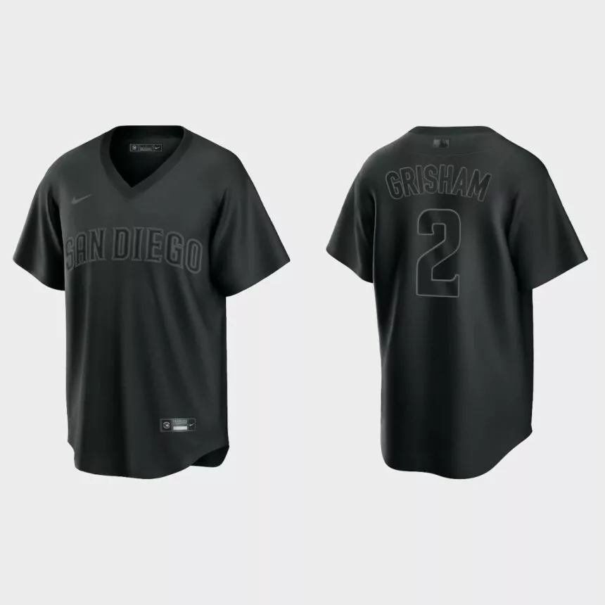 Trent Grisham San Diego Padres Pitch Black Fashion Replica Jersey – Black