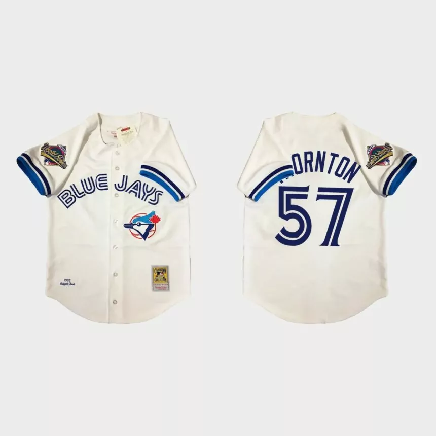 Trent Thornton Toronto Blue Jays 1992 Authentic Jersey – White