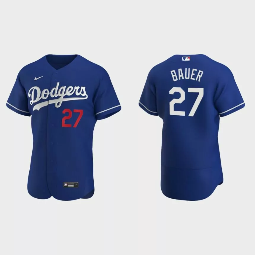 Trevor Bauer #27 Los Angeles Dodgers Authentic Alternate Jersey – Royal