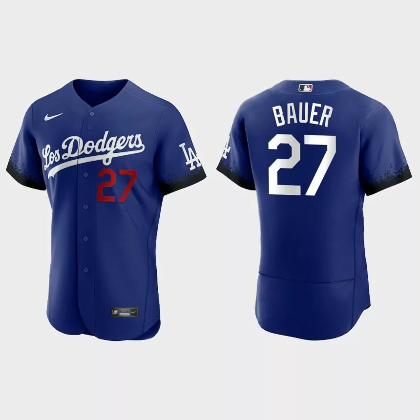 Trevor Bauer Los Angeles Dodgers 2021 City Connect Authentic Jersey – Royal