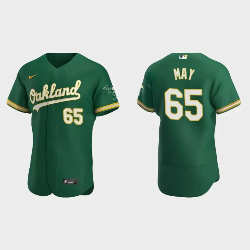 Trevor May Oakland Athletics Authentic Alternate Jersey – Kelly Green