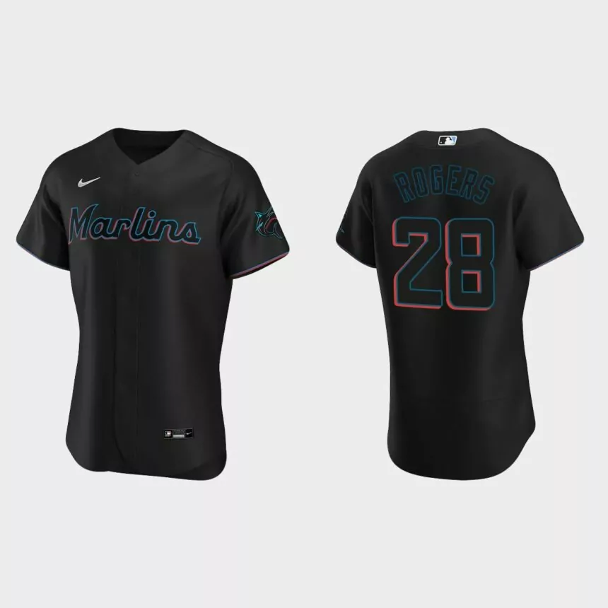 Trevor Rogers Miami Marlins Authentic Alternate Jersey – Black