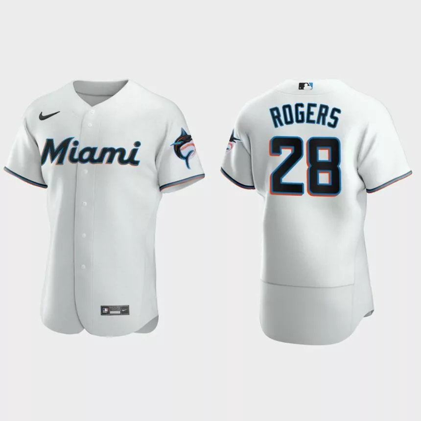 Trevor Rogers Miami Marlins Authentic Home Jersey – White