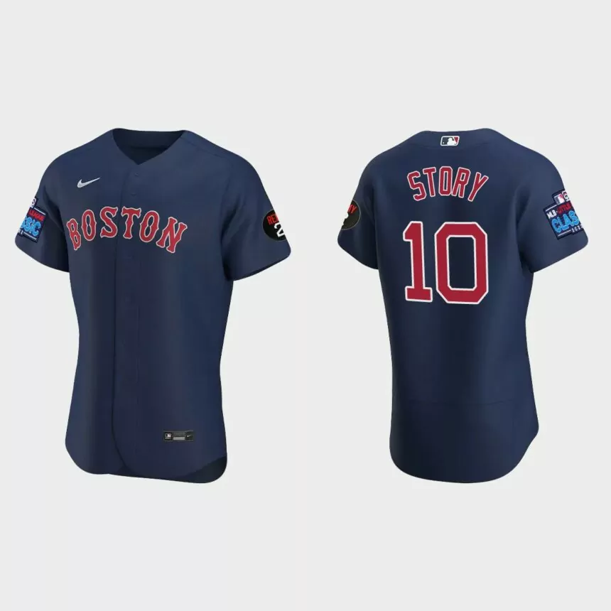 Trevor Story Boston Red Sox 2022 Little League Classic Authentic Jersey – Navy