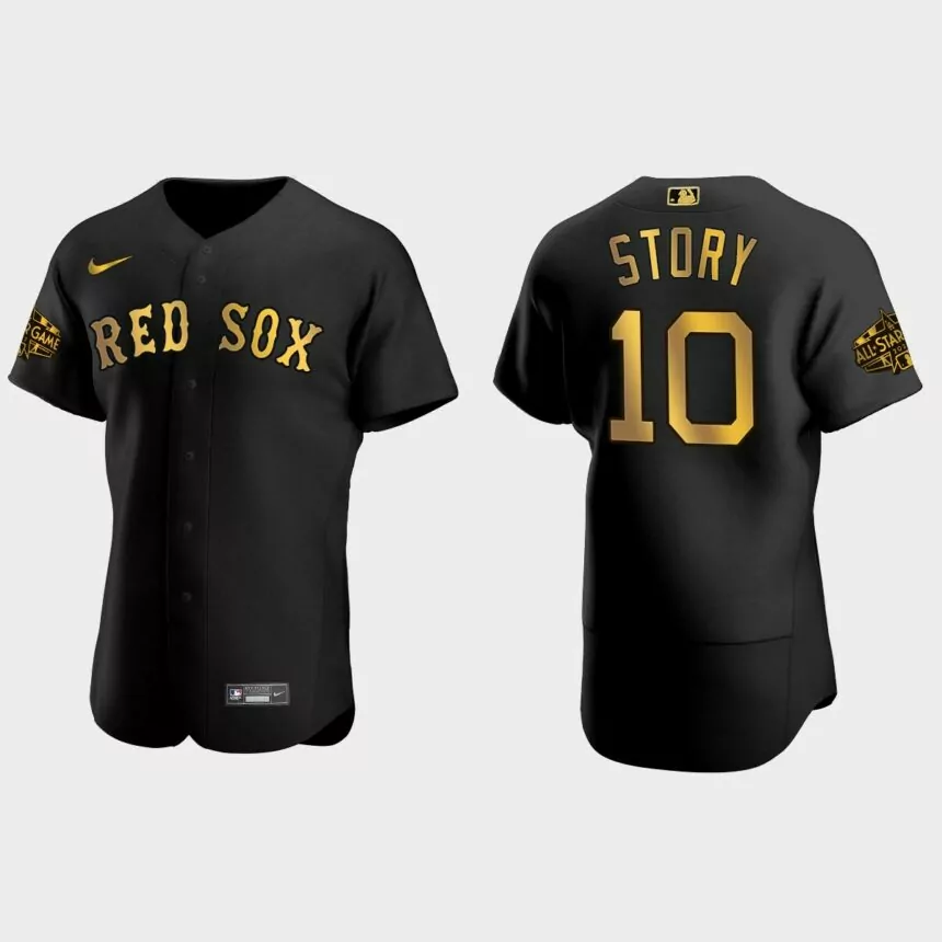 Trevor Story Boston Red Sox MLB All-Star Main Logo Jersey – Black