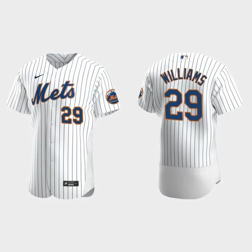 Trevor Williams New York Mets Authentic Home Jersey – White