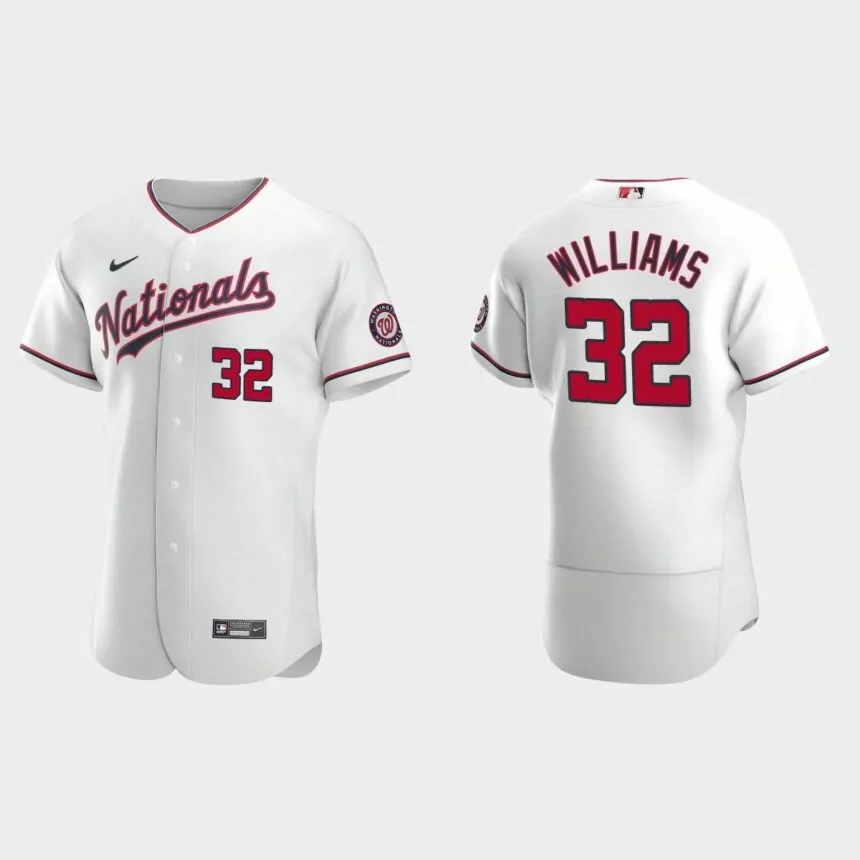 Trevor Williams Washington Nationals Authentic Alternate Jersey – White