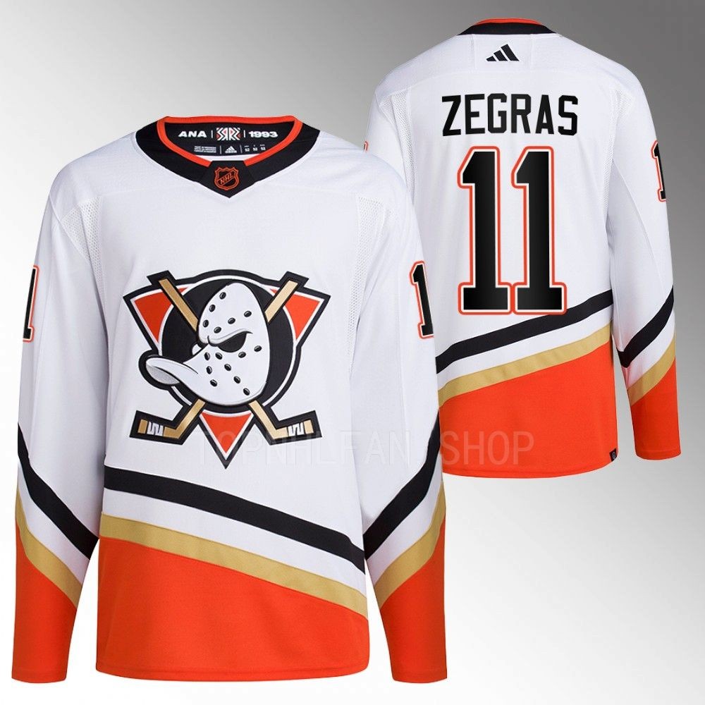 Trevor Zegras Anaheim Ducks Reverse Retro 2.0 Authentic Primegreen White 2022 Jersey