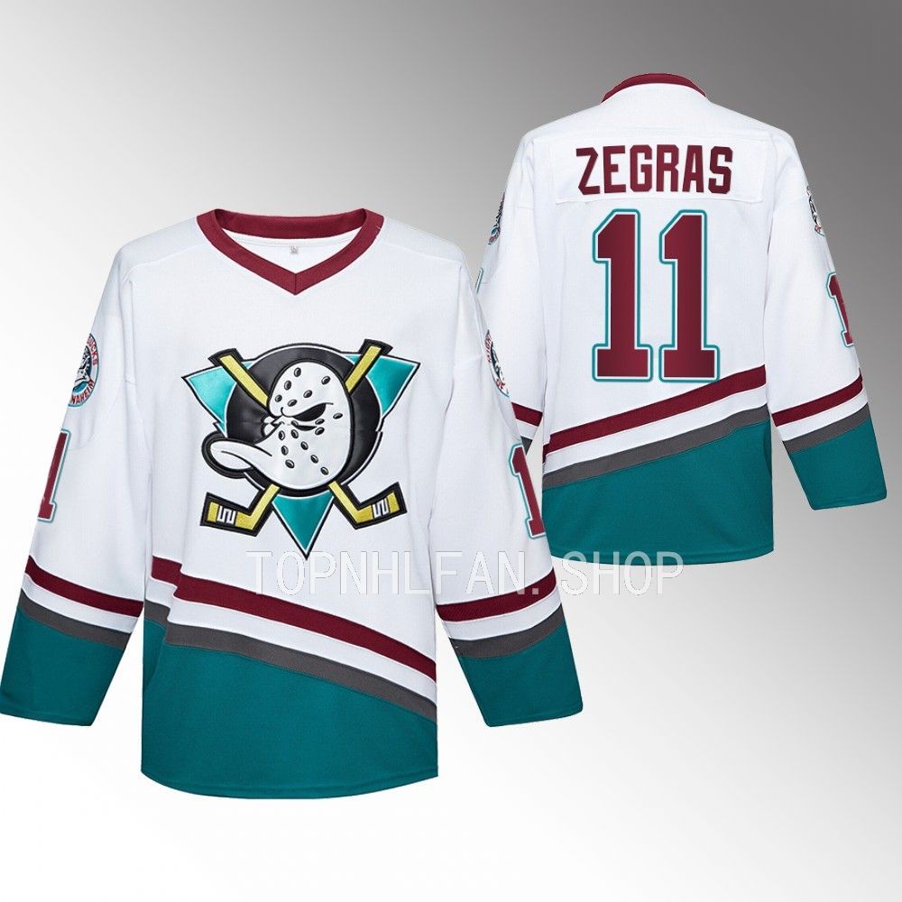 Trevor Zegras Ducks Mighty Ducks Jersey White Hockey