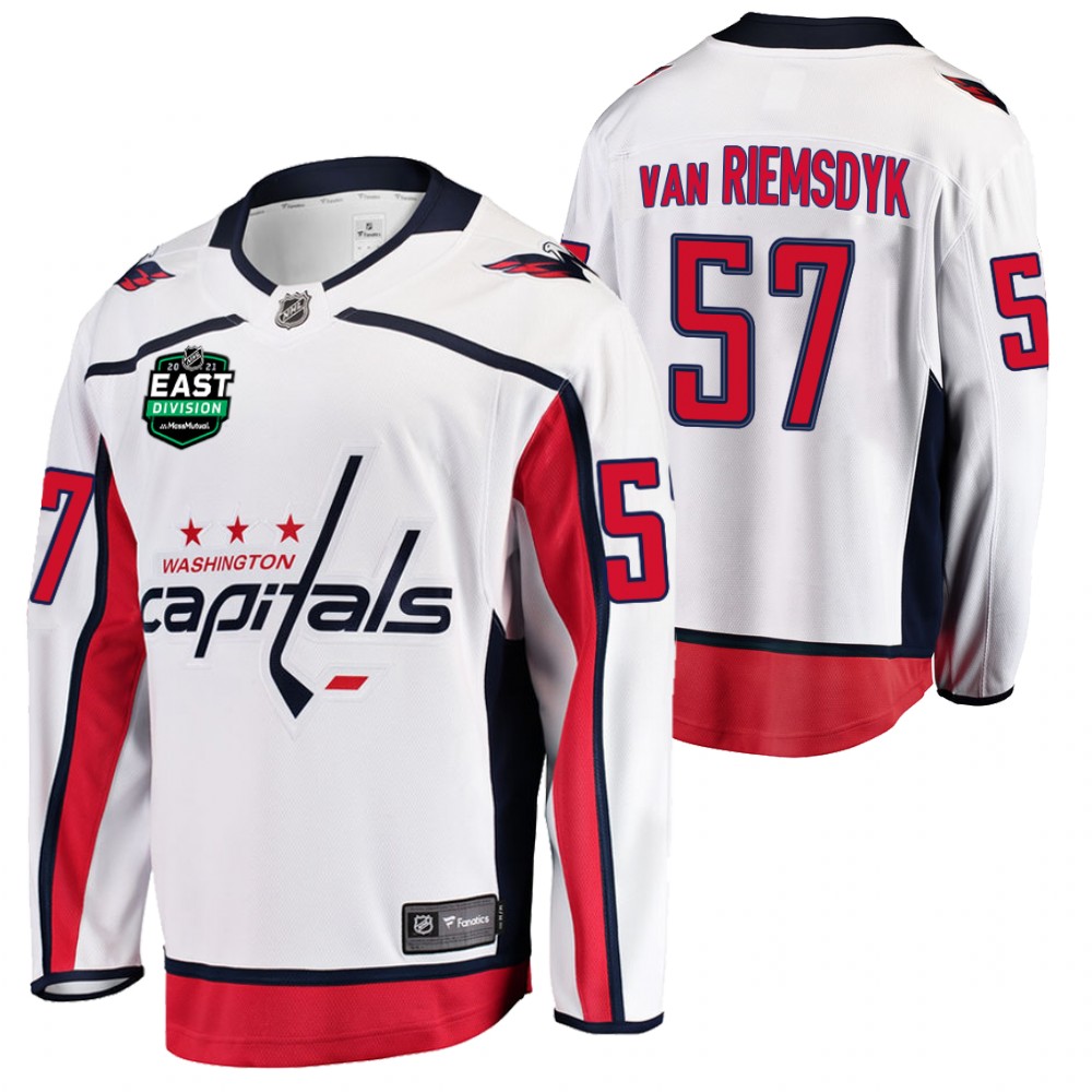 Trevor van Riemsdyk Capitals 2021 East Division Patch Jersey White Away