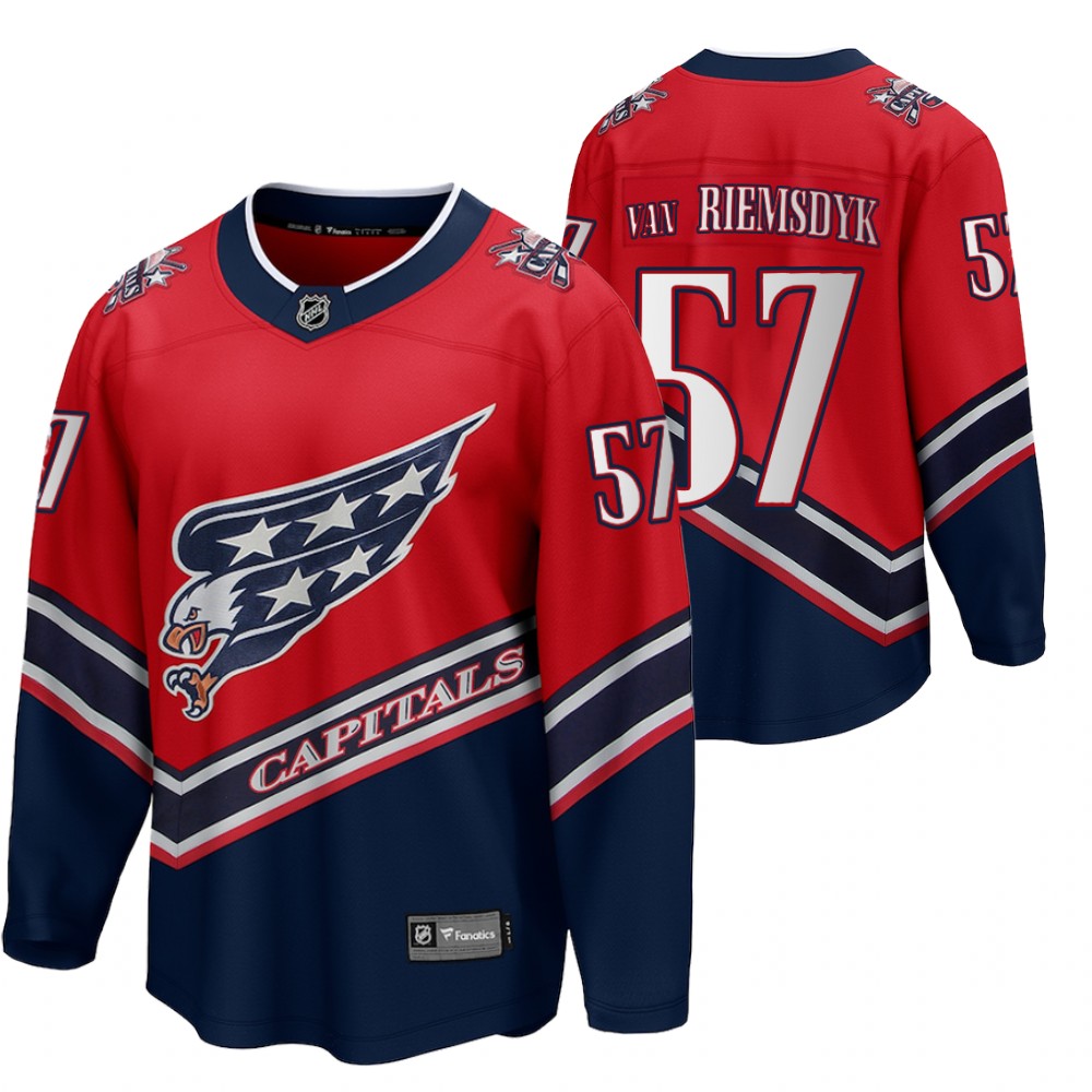 Trevor van Riemsdyk Washington Capitals 2021 Reverse Retro Red Men Jersey Special Edition