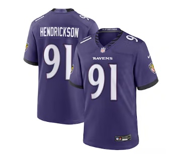 Trey Hendrickson Baltimore Ravens Nike Team Game Jersey - Purple
