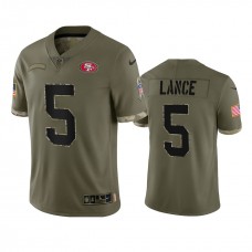 Trey Lance San Francisco 49ers Nike Olive 2022 Salute To Service Limited Jersey