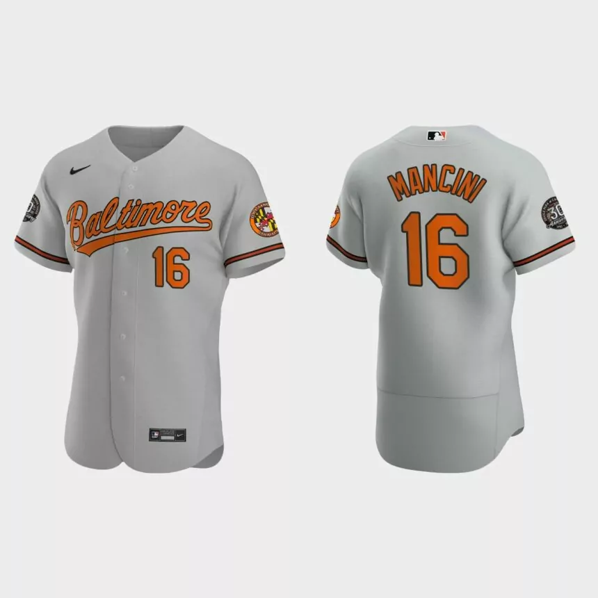 Trey Mancini Baltimore Orioles 30th Anniversary Authentic Jersey – Gray