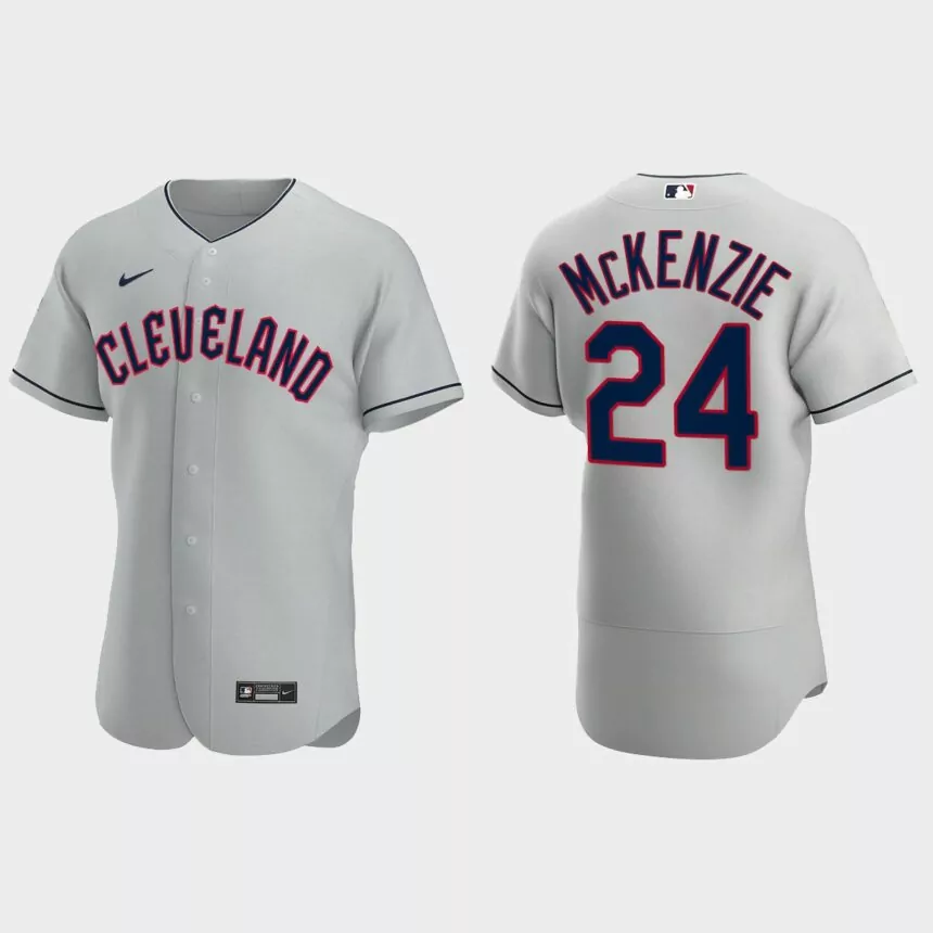 Triston McKenzie Cleveland Guardians 2022 Authentic Road Jersey – Gray