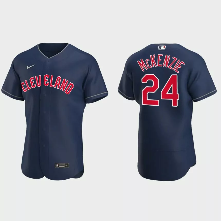 Triston McKenzie Cleveland Guardians Authentic Alternate Jersey – Navy