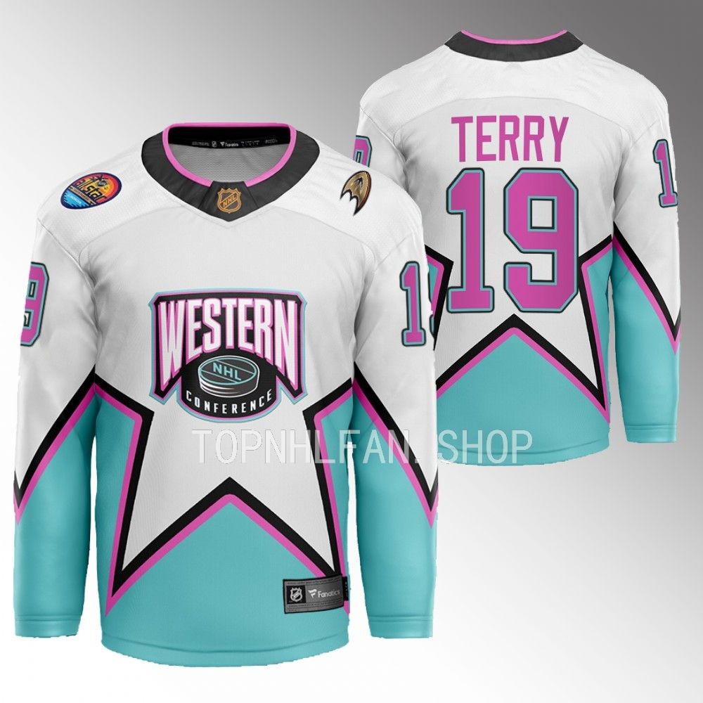 Troy Terry Anaheim Ducks Jersey 2023 NHL All-Star White Western Conference