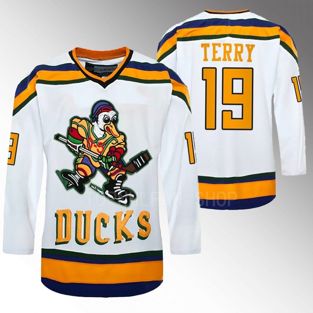 Troy Terry Ducks The Mighty Ducks Jersey White ice Hockey