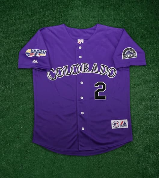 Troy Tulowitzki 2007 Colorado Rockies World Series Alternate Purple Men's Jersey