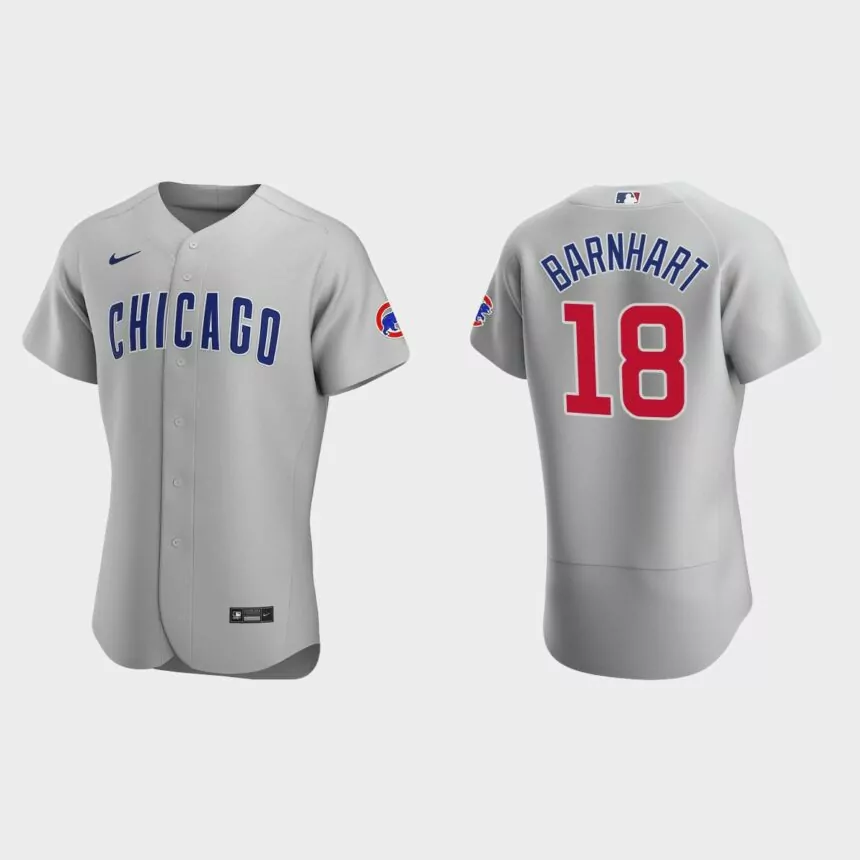 Tucker Barnhart Chicago Cubs Authentic Road Jersey – Gray