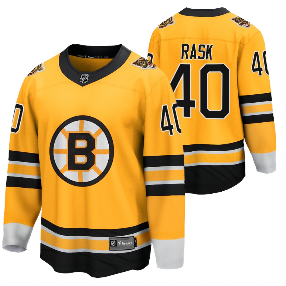 Tuukka Rask Boston Bruins 2021 Special Edition Gold Men Jersey Reverse Retro