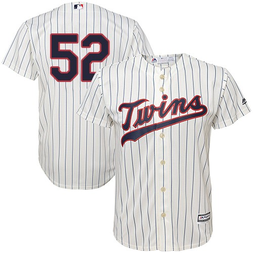 Twins #52 Byung-Ho Park Cream Strip Cool Base Stitched Youth MLB Jersey