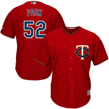Twins #52 Byung-Ho Park Red Cool Base Stitched Youth MLB Jersey