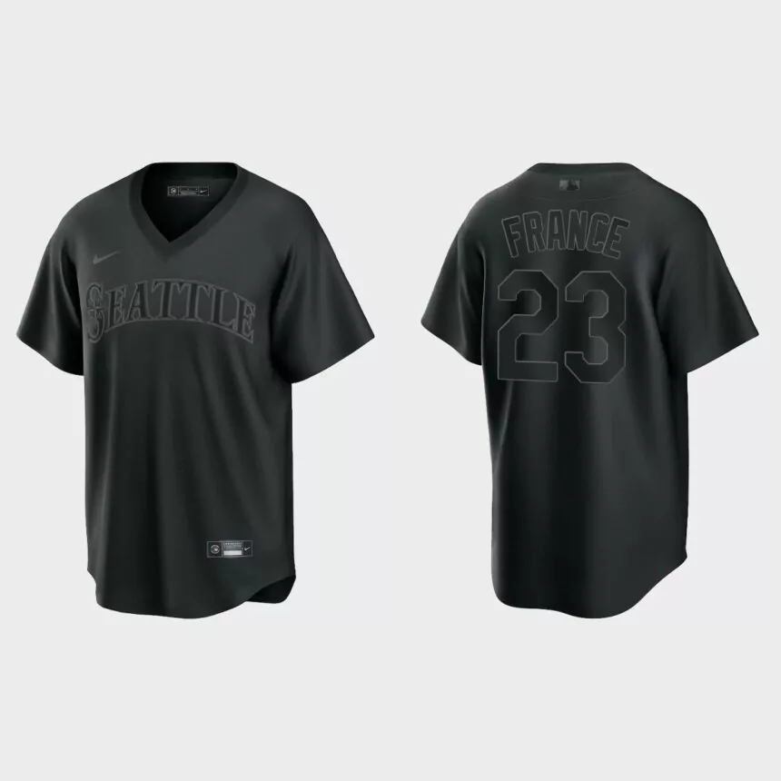 Ty France Seattle Mariners Pitch Black Fashion Replica Jersey – Black