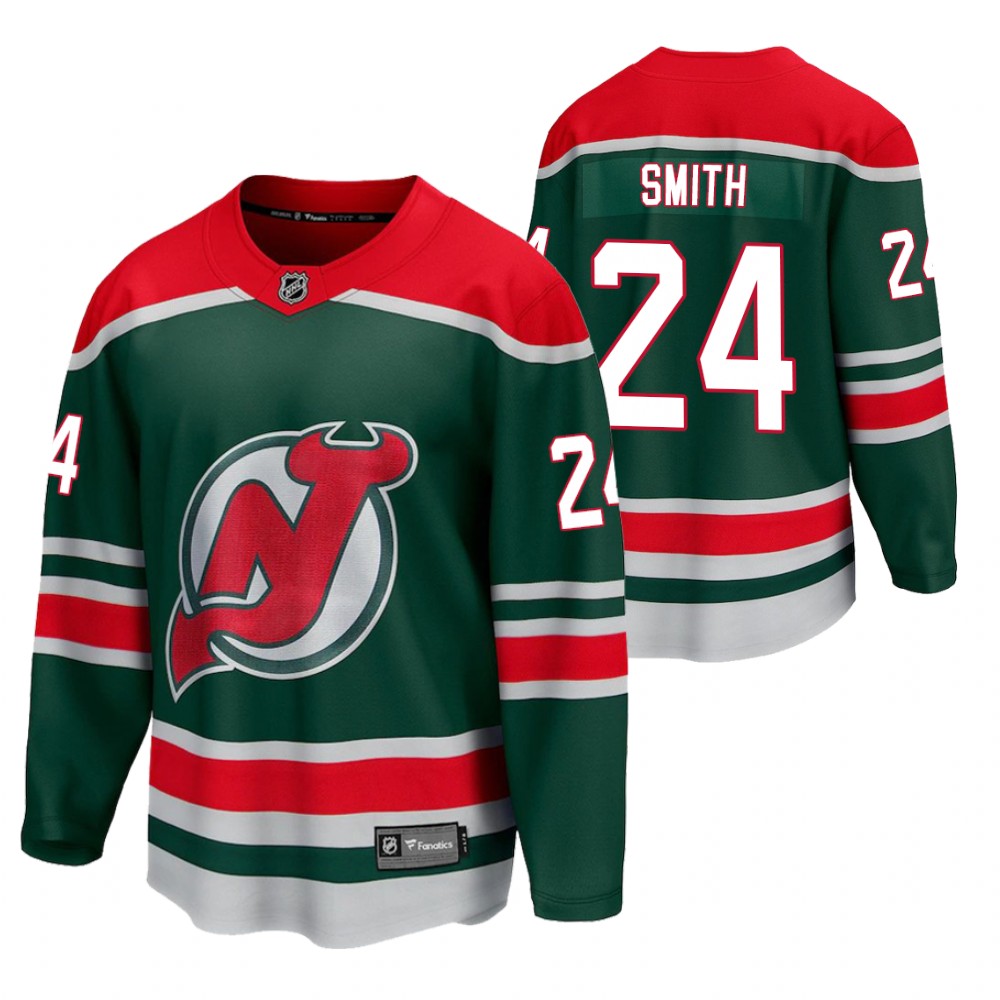 Ty Smith Devils 2021 Reverse Retro Green Jersey Special Edition