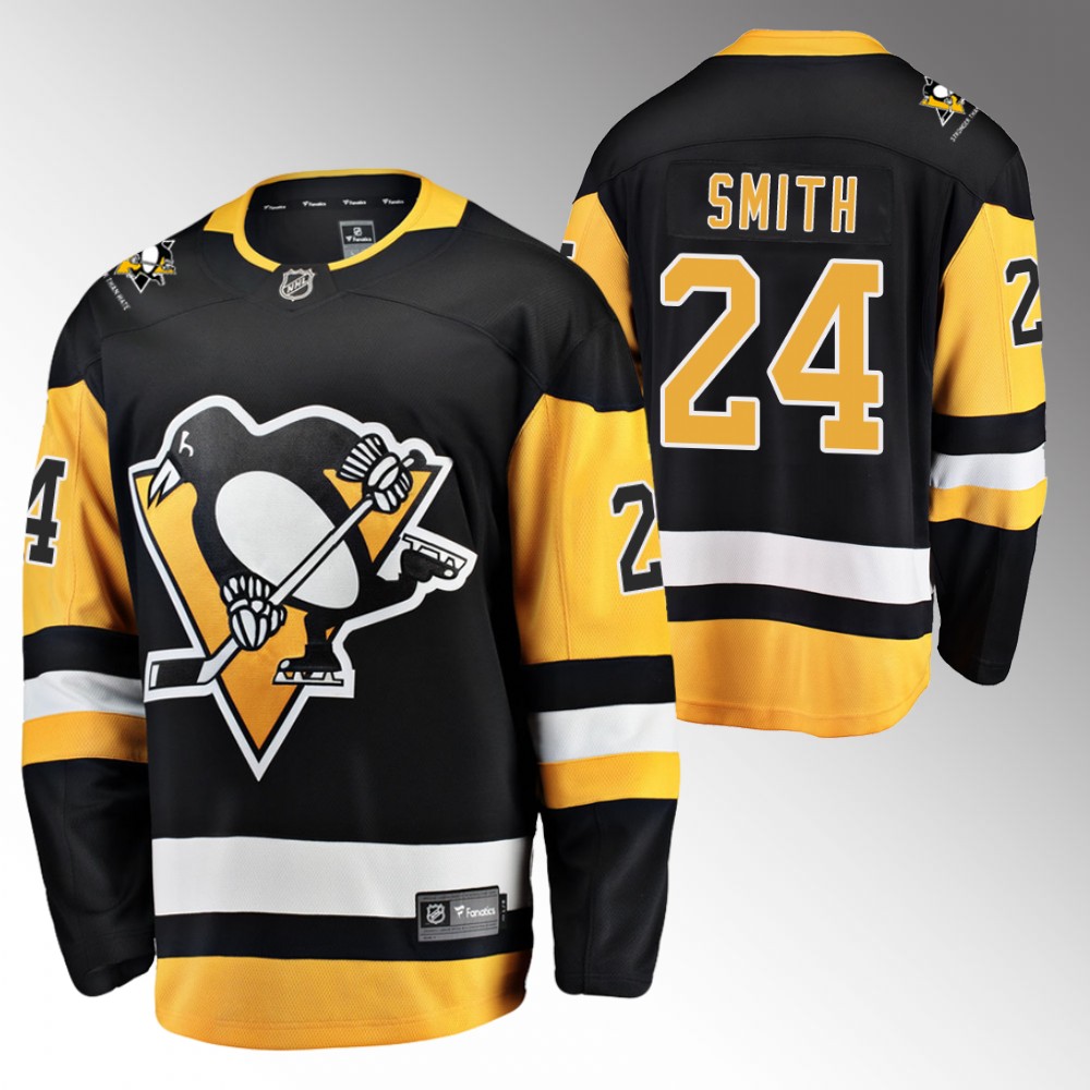 Ty Smith Jersey Pittsburgh Penguins Home Black 2022 Breakaway Player