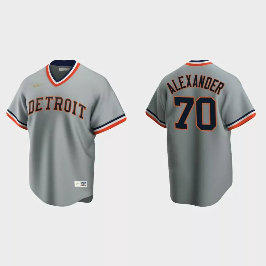 Tyler Alexander #70 Detroit Tigers Cooperstown Collection Road Jersey – Gray.jpg
