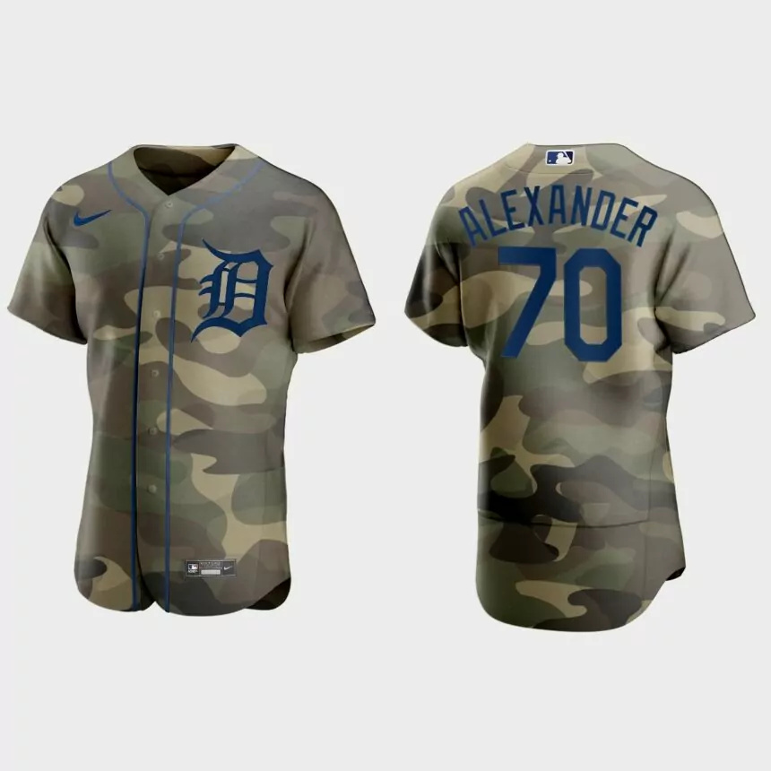 Tyler Alexander Detroit Tigers 2021 National Armed Forces Day Authentic Jersey – Camo.jpg
