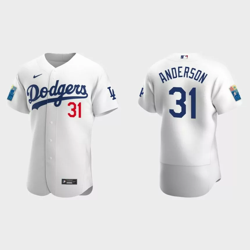Tyler Anderson Los Angeles Dodgers 2022 Dodger Stadium 60th Anniversary Authentic Jersey – White