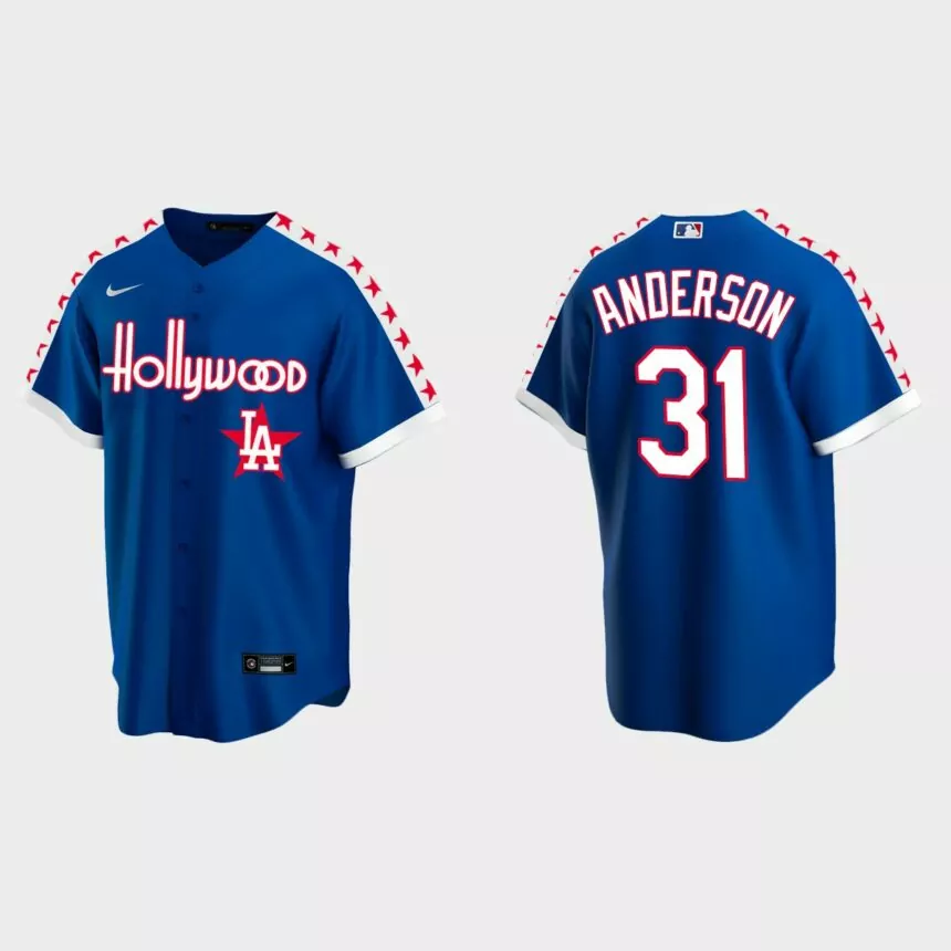 Tyler Anderson Los Angeles Dodgers City Connect Special Edition jersey – Royal