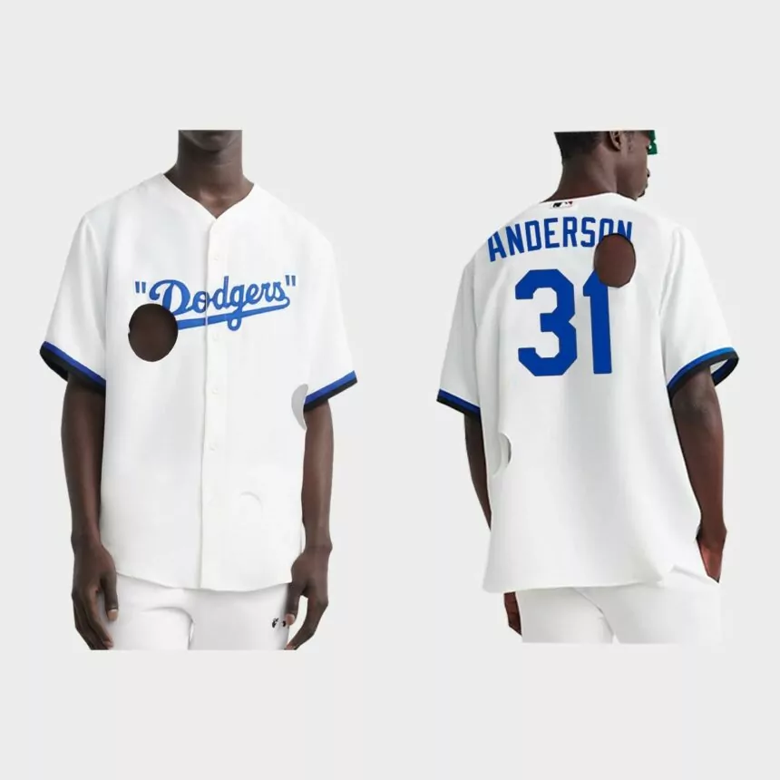 Tyler Anderson Los Angeles Dodgers Meteor Holes Jersey – White