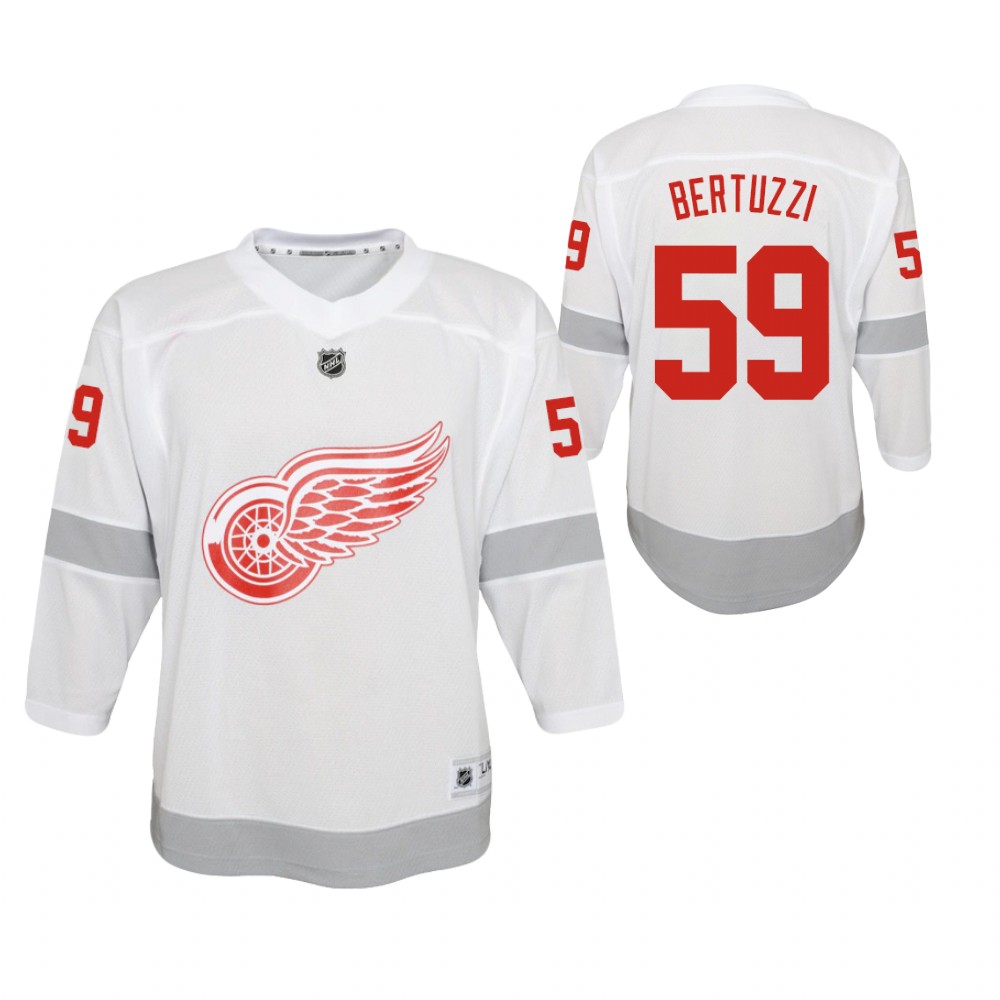 Tyler Bertuzzi Detroit Red Wings 2021 Reverse Retro White Youth Jersey Special Edition