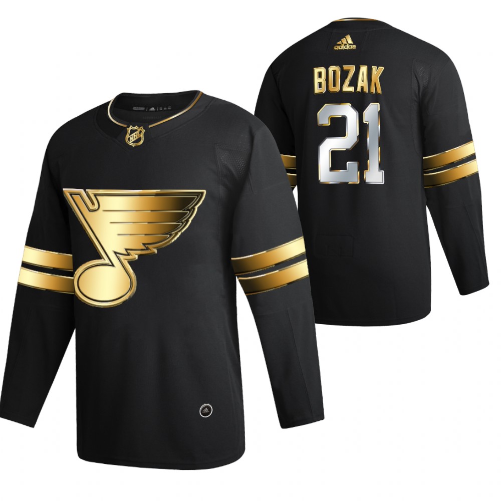 Tyler Bozak St. Louis Blues Black 2021 Golden Edition Jersey Limited Authentic