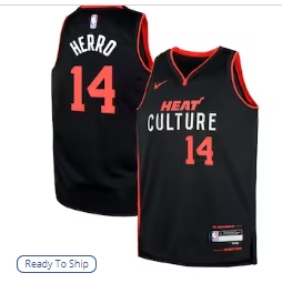 Tyler Herro Miami Heat Nike  Swingman Replica Jersey - City Edition - Black