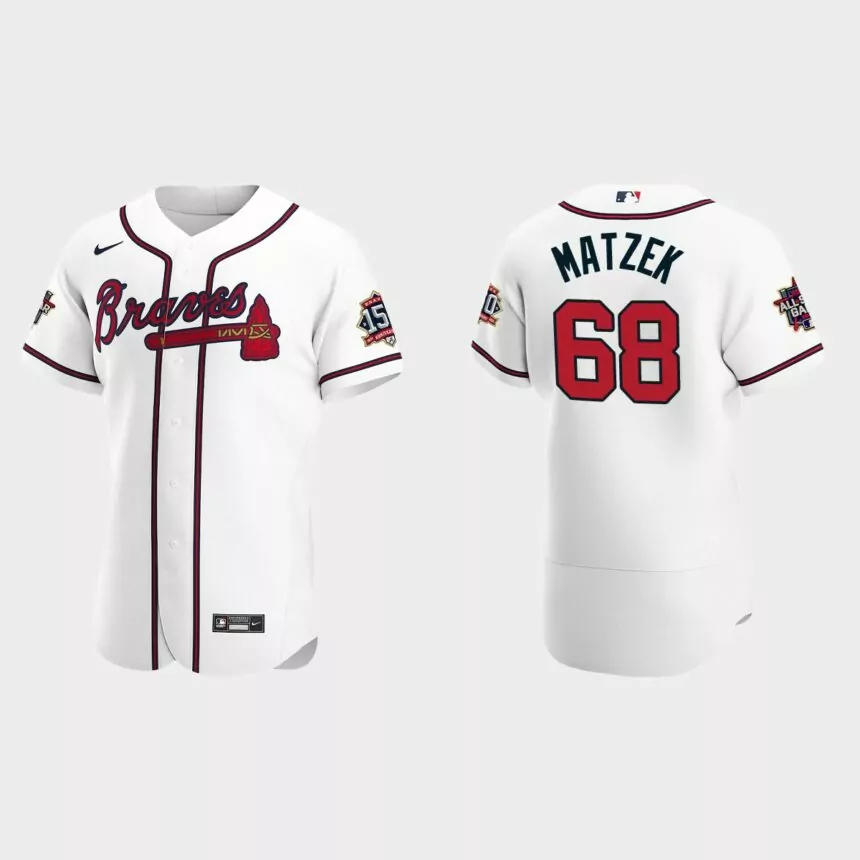 Tyler Matzek #68 Atlanta Braves 2021 MLB All-Star Game Authentic Jersey – White