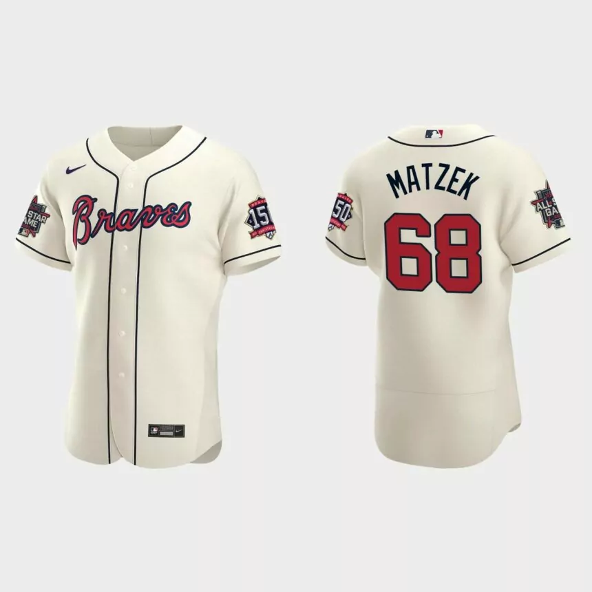 Tyler Matzek #68 Atlanta Braves Authentic Alternate 2021 MLB All-Star Jersey – Cream
