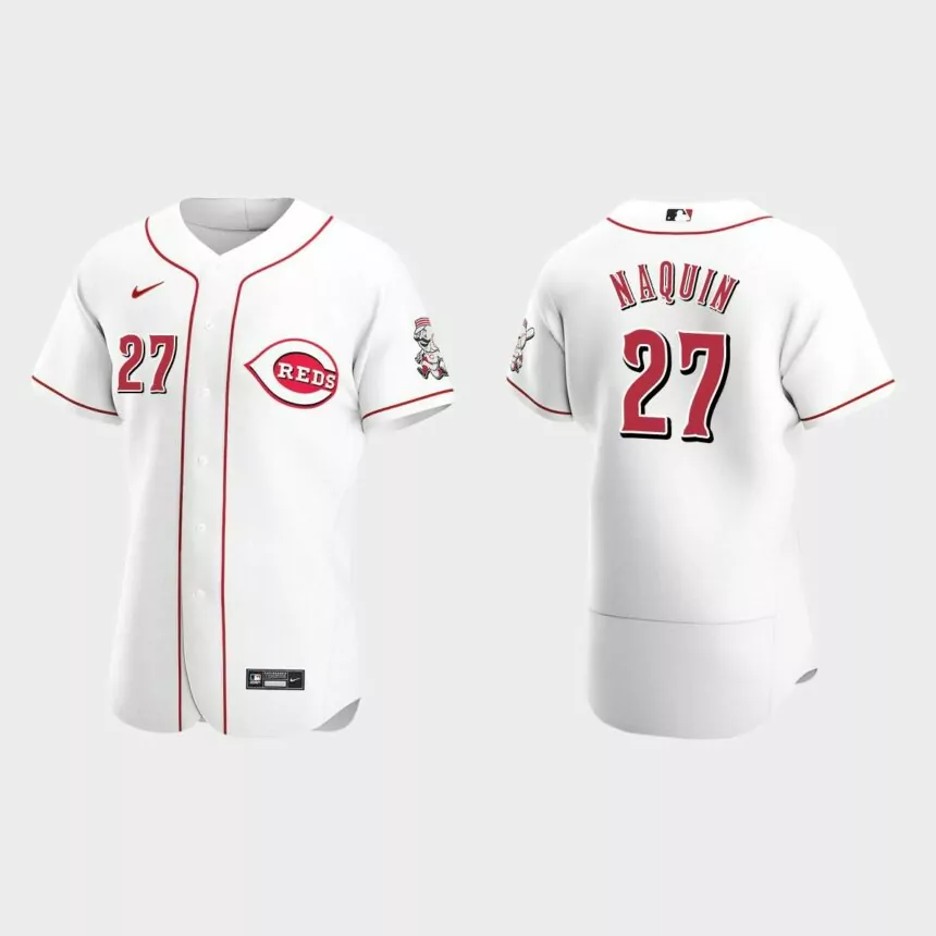 Tyler Naquin Cincinnati Reds Authentic Home Jersey – White
