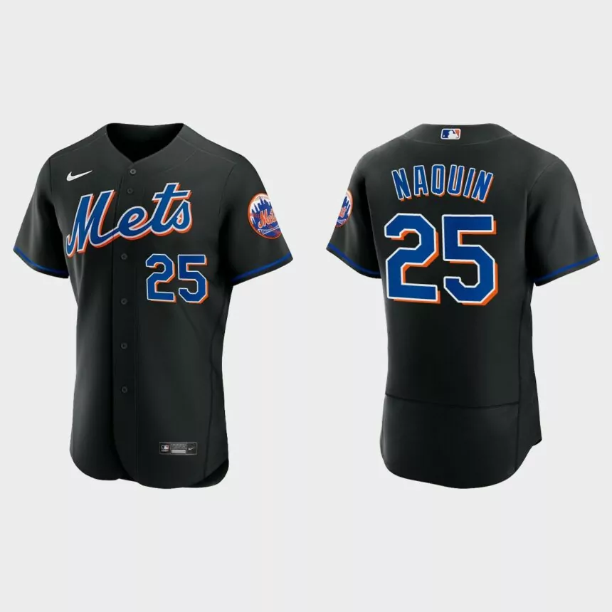 Tyler Naquin New York Mets Authentic Alternate Jersey – Black
