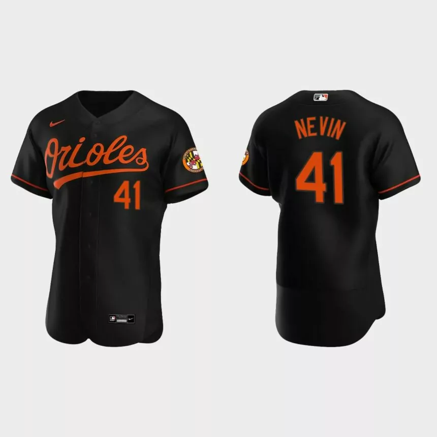 Tyler Nevin Baltimore Orioles Authentic Alternate Jersey – Black