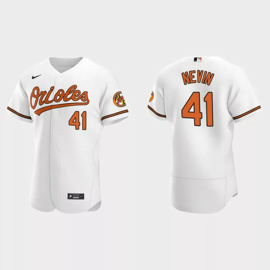 Tyler Nevin Baltimore Orioles Authentic Home Jersey – White