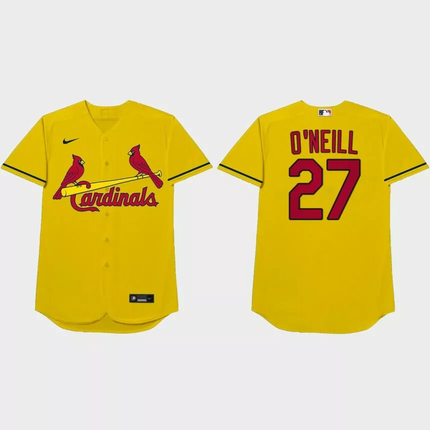 Tyler O’Neill Nickname Cardinals 2021 Players’ Weekend O’Neill Jersey – Gold