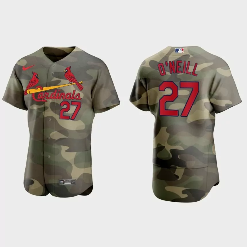 Tyler O’Neill St. Louis Cardinals 2021 National Armed Forces Day Authentic Jersey – Camo