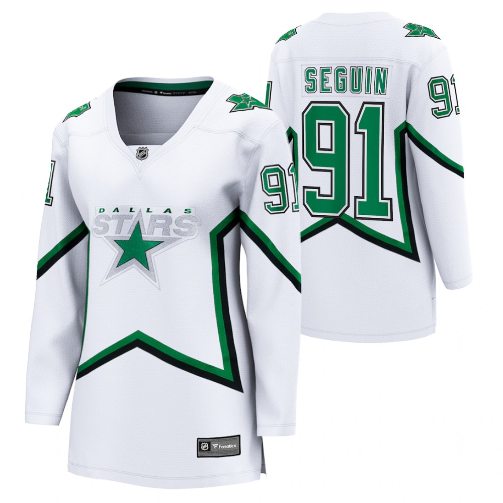 Tyler Seguin Dallas Stars 2021 Special Edition White Women Jersey Retro