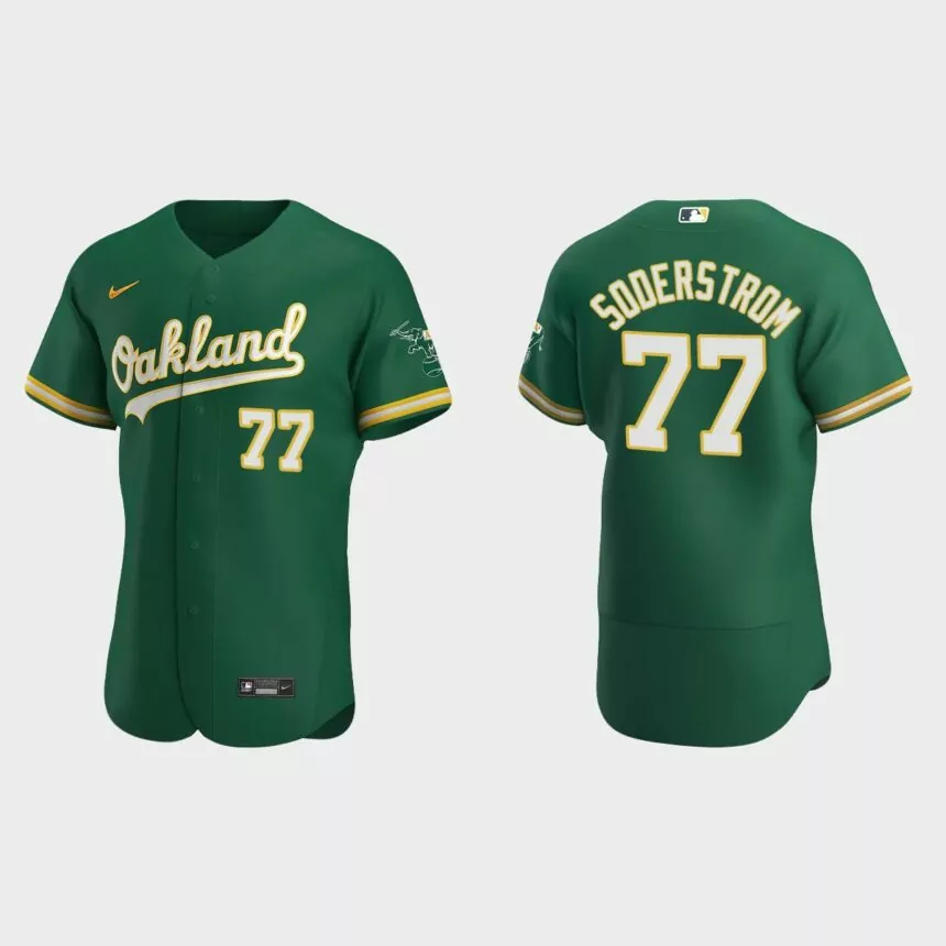 Tyler Soderstrom #77 Oakland Athletics Authentic Alternate Jersey – Kelly Green