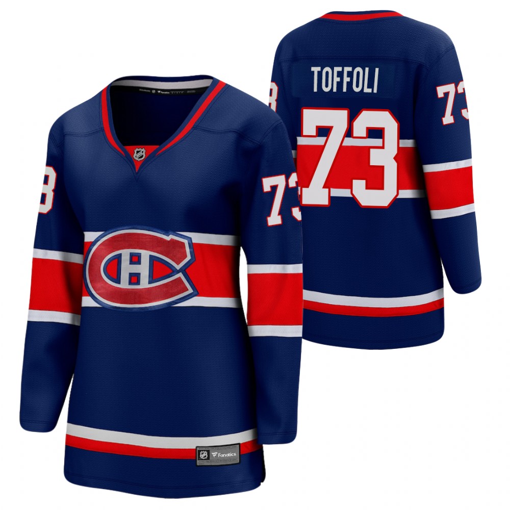 Tyler Toffoli Montreal Canadiens Reverse Retro Blue Women's Jersey Special Edition